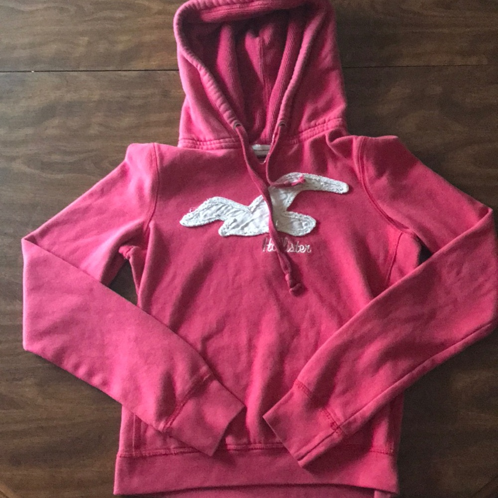Hollister Hot Pink Sweatshirt Size: M